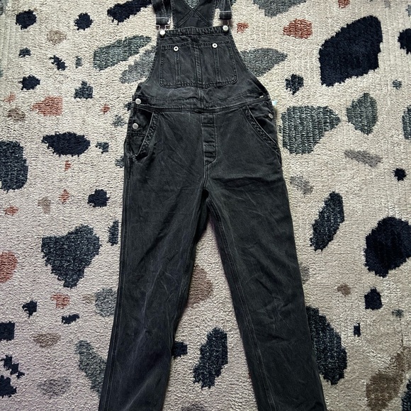 We The Free Black Gray Denim Overalls 27 - Picture 2 of 10